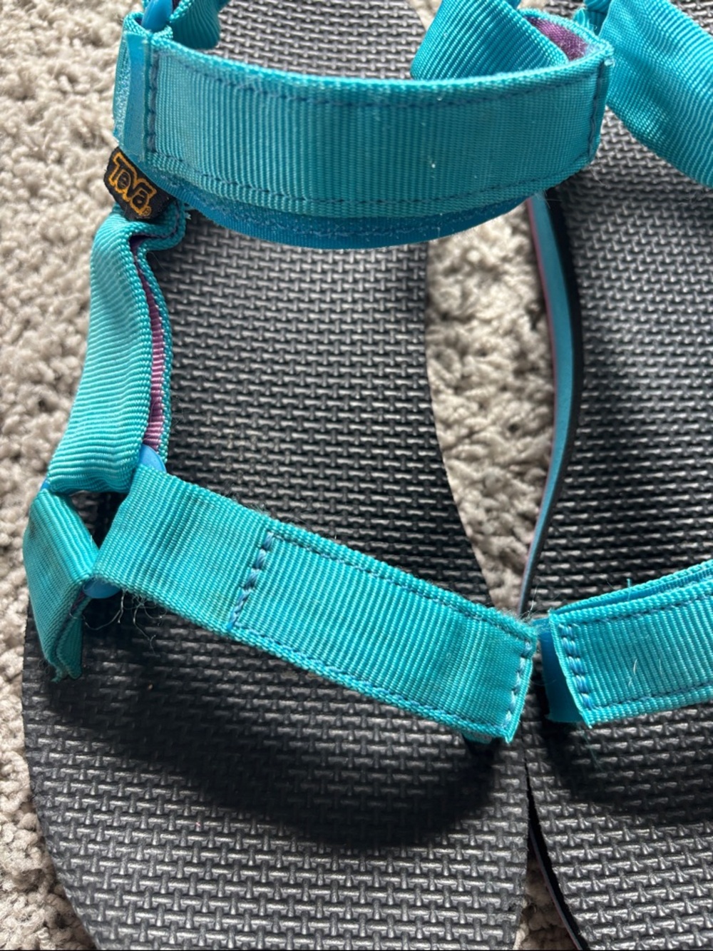Teva Original Universal Turquoise Strappy Sandals - Picture 4 of 12